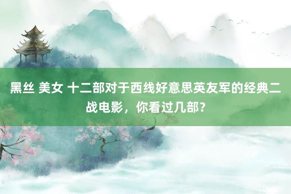 黑丝 美女 十二部对于西线好意思英友军的经典二战电影，你看过几部？